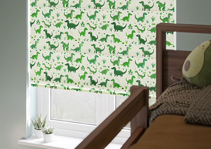 Dino Land, Lush Green - Roman Blind - Image 5